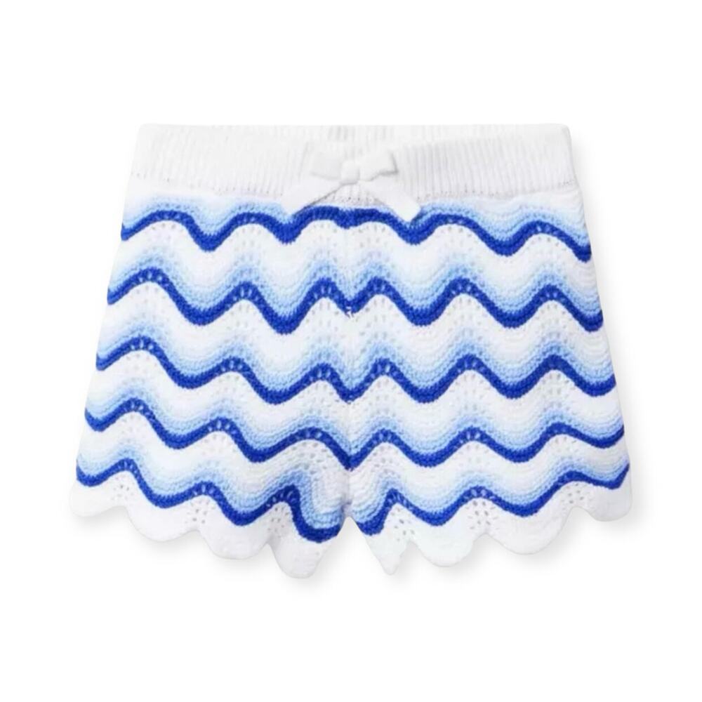 Janie and Jack NWT Blue and White Crochet Short. Size 8